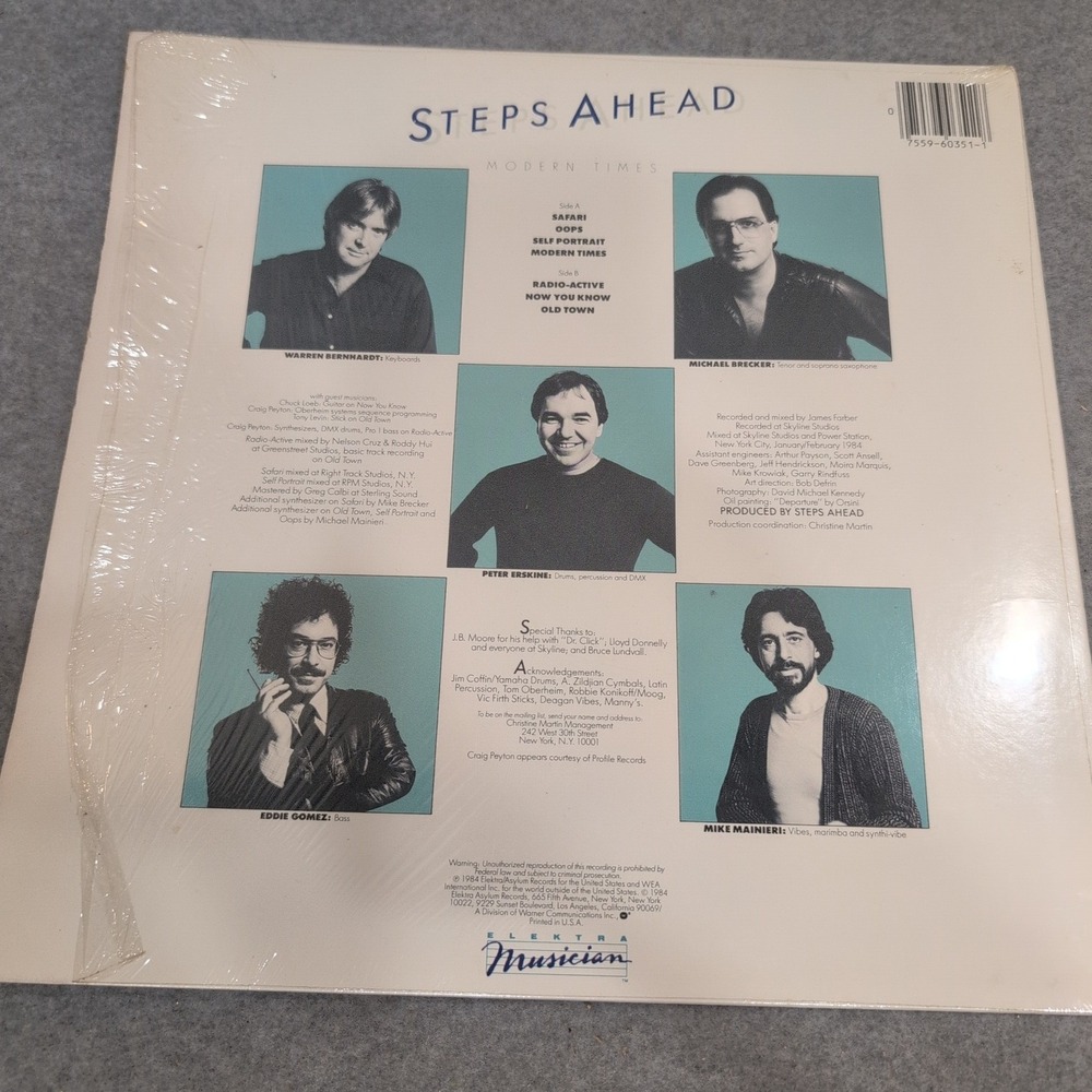 Steps Ahead Modern Times Vinyl LP 1984 Elektra Musician 60351-1-E Michael Brecke - Picture 2 of 6